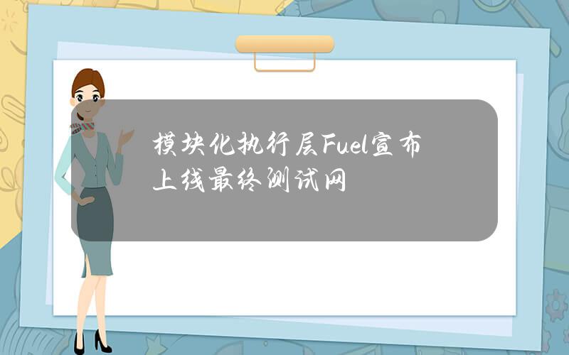 模块化执行层Fuel宣布上线最终测试网