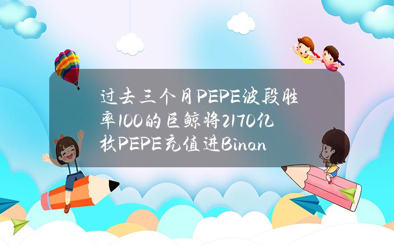 过去三个月PEPE波段胜率100%的巨鲸将2170亿枚PEPE充值进Binance，价值339万美元