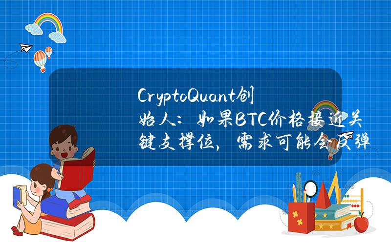 CryptoQuant创始人：如果BTC价格接近关键支撑位，需求可能会反弹