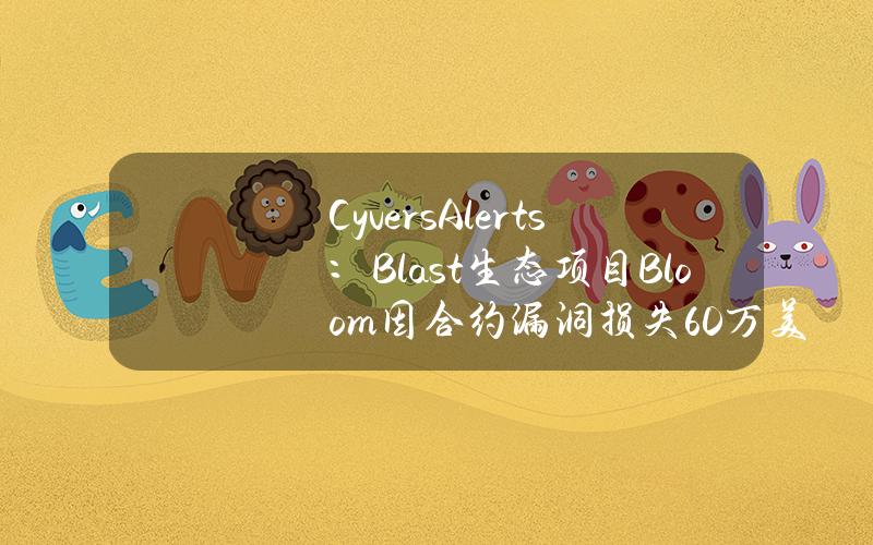 CyversAlerts：Blast生态项目Bloom因合约漏洞损失60万美元