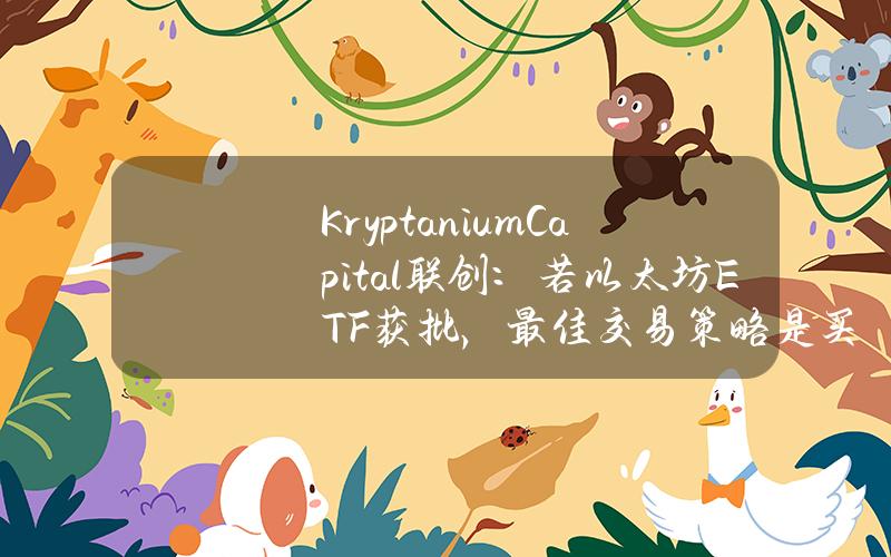 KryptaniumCapital联创：若以太坊ETF获批，最佳交易策略是买入SOLETH