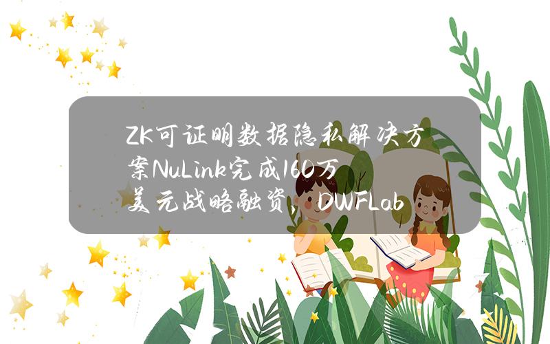 ZK可证明数据隐私解决方案NuLink完成160万美元战略融资，DWFLabs等领投